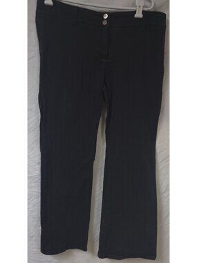 Vtg Lip Service Womens Jr 15 Black Stripe Stretch Mid Hip Rise Flare Jeans 36x30